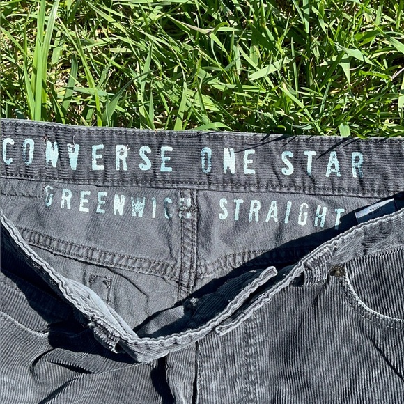 Corduroy Converse Gray Straight Leg Jeans - Picture 1 of 6